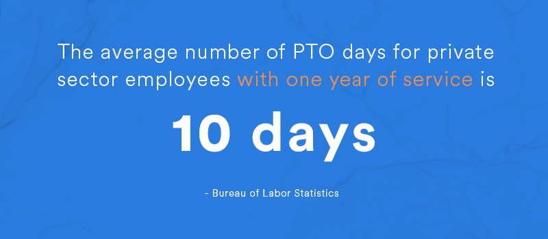 average number of pto days
